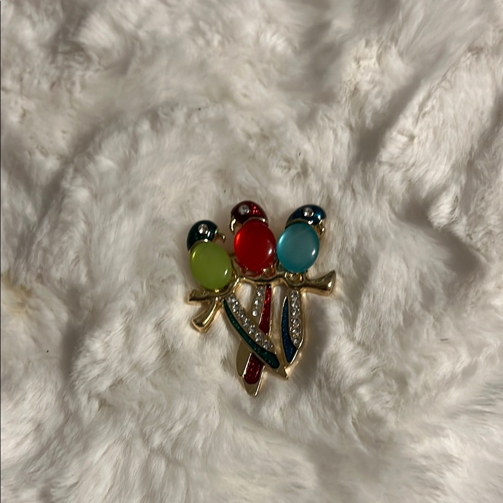 Colorful Gemstone Brooch